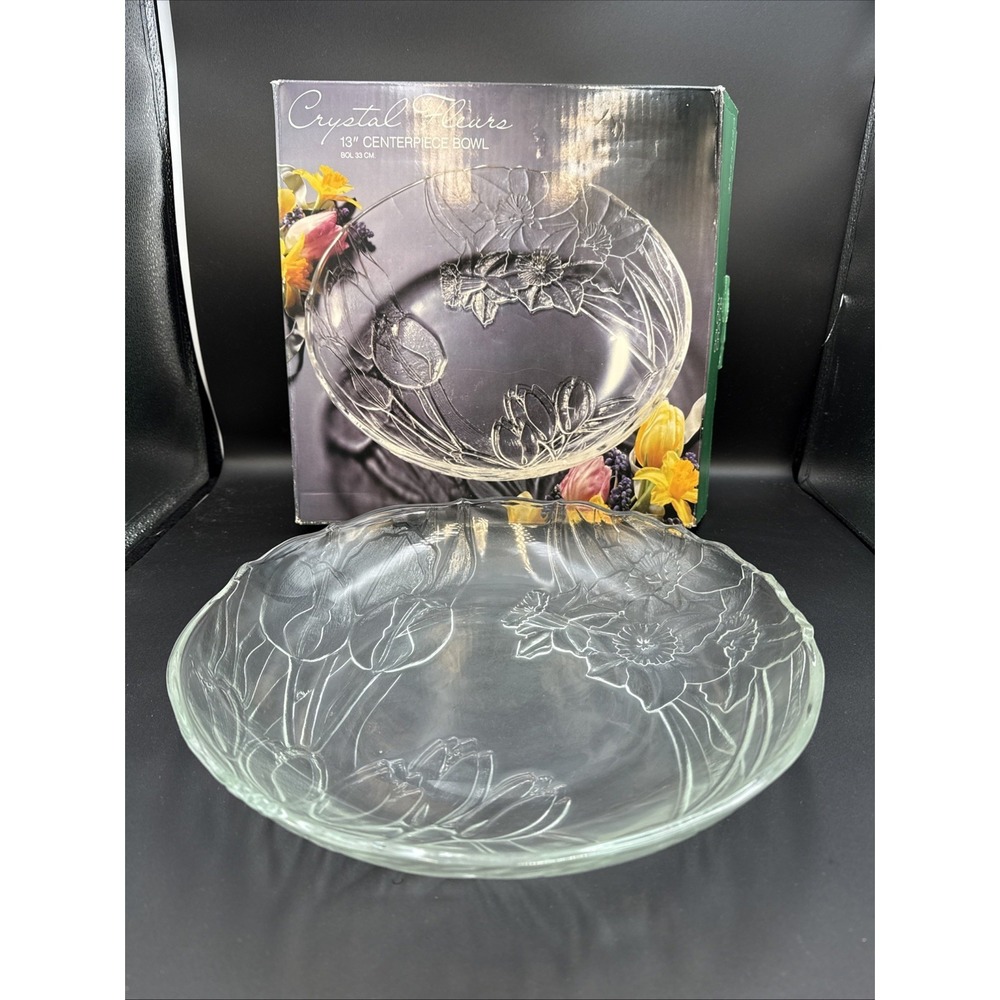 Colony Crafts Crystal Fleurs‎ 13" Centerpiece Bowl, by Nicholas Angelakos